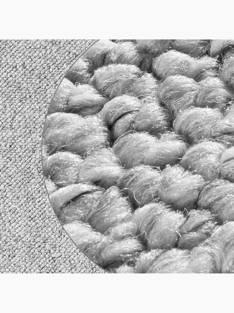 Tapis salon faux uni poils ras, tufti, doux et entretien facile Gris - Kiabi