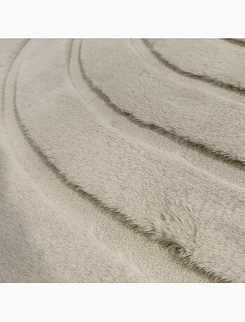 Tapis salon, faux uni sobre, texture en relief lyn59 deh