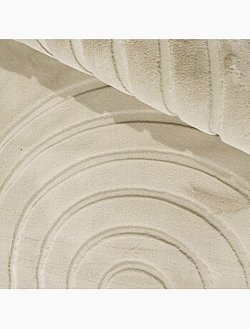Tapis salon, faux uni sobre, texture en relief lyn59 deh