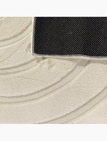 Tapis salon, faux uni sobre, texture en relief lyn59 deh