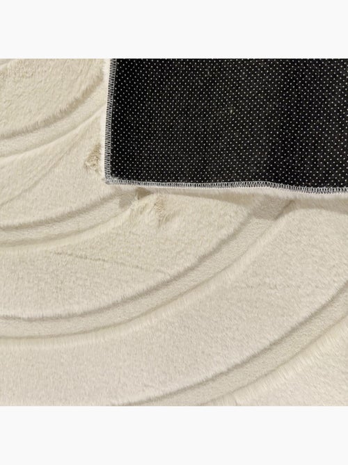 Tapis salon, faux uni sobre, texture en relief lyn59 deh - Kiabi
