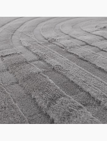 Tapis salon, faux uni sobre, texture en relief lyn59 deh