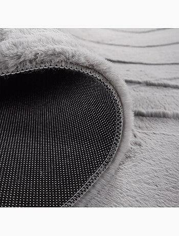 Tapis salon, faux uni sobre, texture en relief lyn59 deh