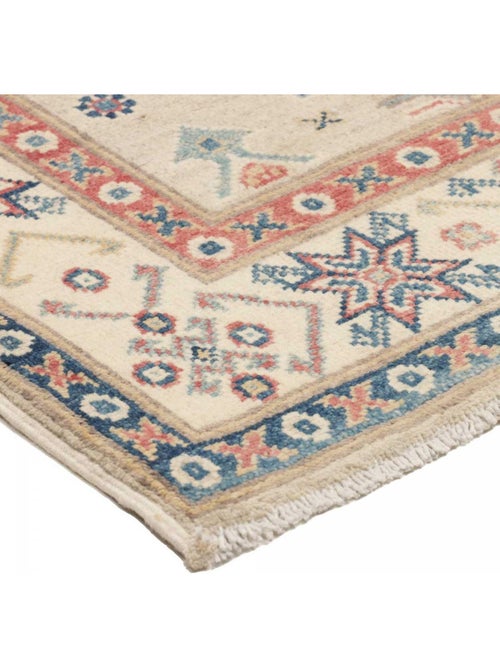 Tapis salon géométrique artisanal, noué main, kazak co 63 - Kiabi