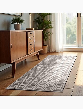 Tapis salon howlite motif géométrique, design graphique et original, confort