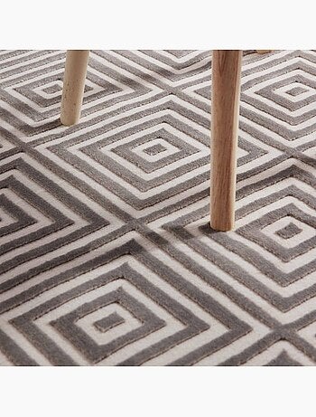 Tapis salon howlite motif géométrique, design graphique et original, confort