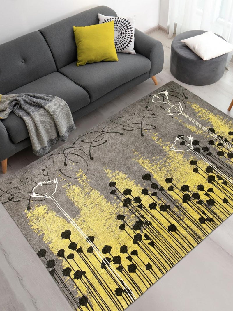 Tapis salon JOLN , tapis en coton Gris - Kiabi