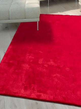 Tapis salon LAVABLE, soft et soyeux, tapis uni à l'aspect Shaggy