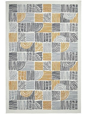 Tapis salon lyn1 etni, motif géométrique graphique, moderne