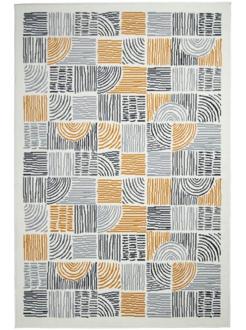 Tapis salon lyn1 etni, motif géométrique graphique, moderne - Kiabi