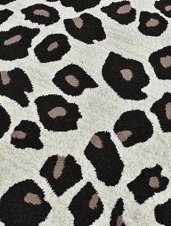 tapis salon LYN1 LEOPARD Beige et marron motif félin tacheté