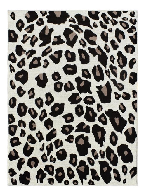 tapis salon LYN1 LEOPARD Beige et marron motif félin tacheté - Kiabi