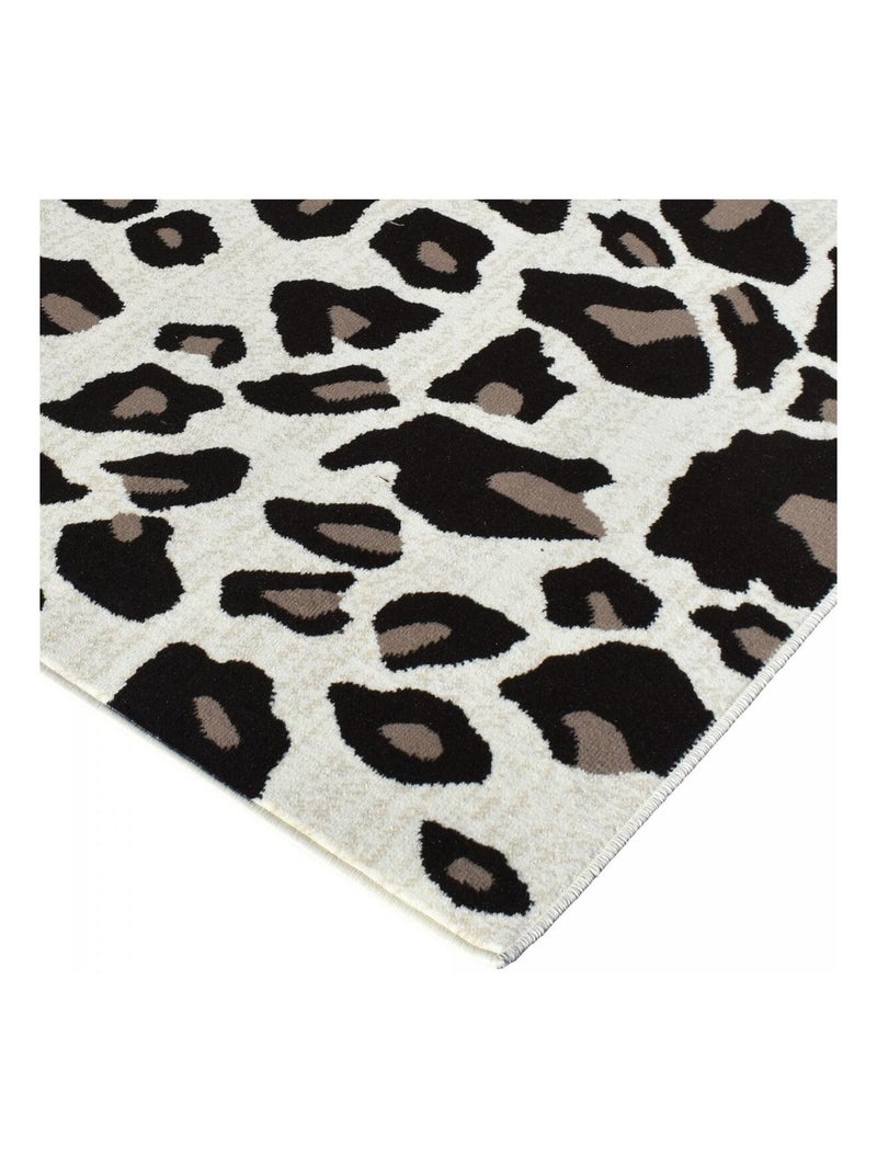 tapis salon LYN1 LEOPARD Beige et marron motif félin tacheté Beige - Kiabi