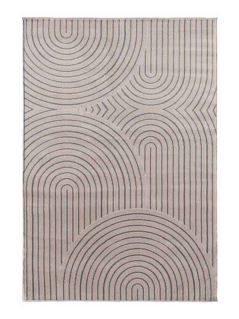 Tapis salon LYN1 TINCIA, tapis ton sur ton moderne et contemporain Beige - Kiabi