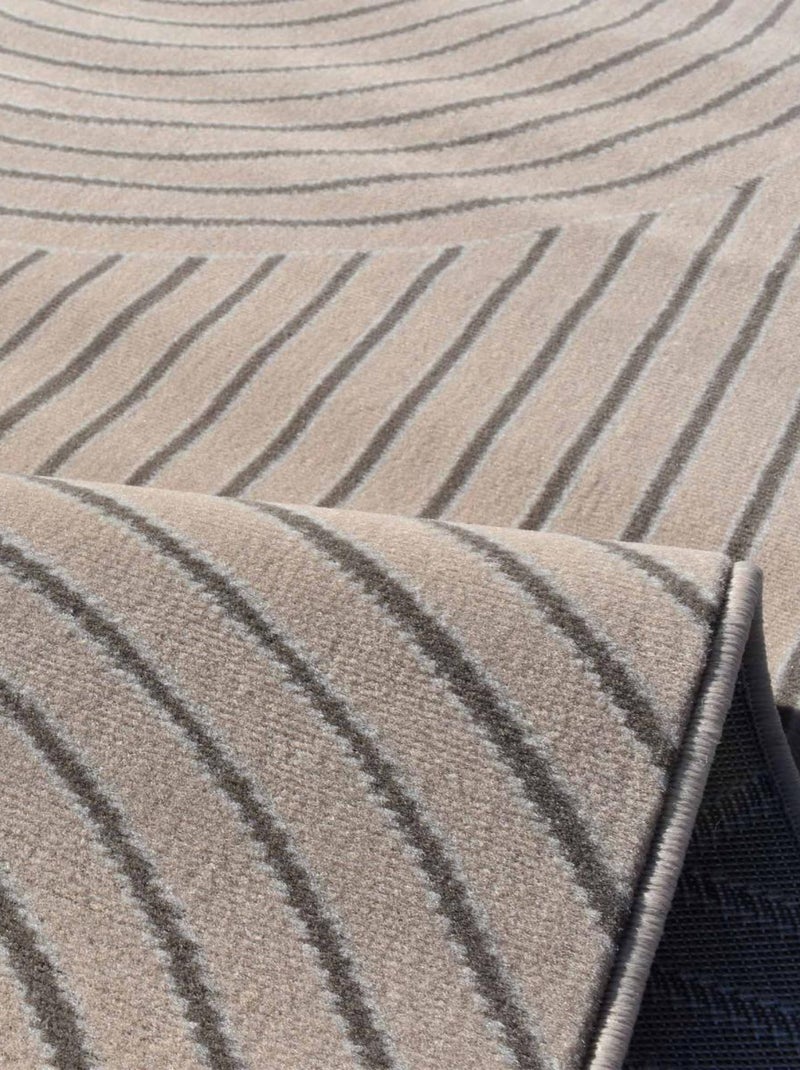 Tapis salon LYN1 TINCIA, tapis ton sur ton moderne et contemporain Beige - Kiabi