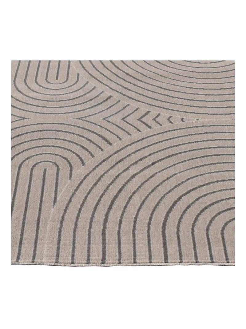 Tapis salon LYN1 TINCIA, tapis ton sur ton moderne et contemporain Beige - Kiabi