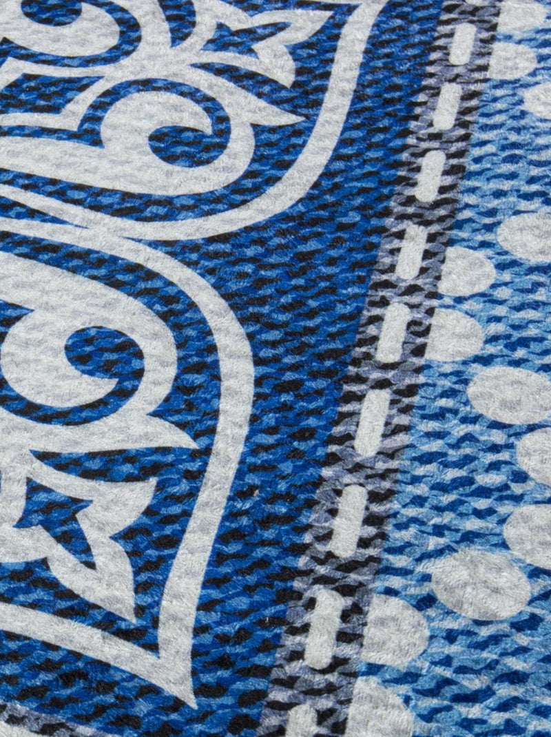 Tapis salon LYN11 6MEN facile d'entretien Bleu - Kiabi