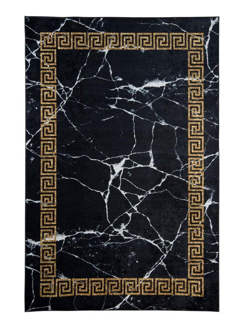 Tapis salon LYN11 ELEGA facile d'entretien Noir - Kiabi