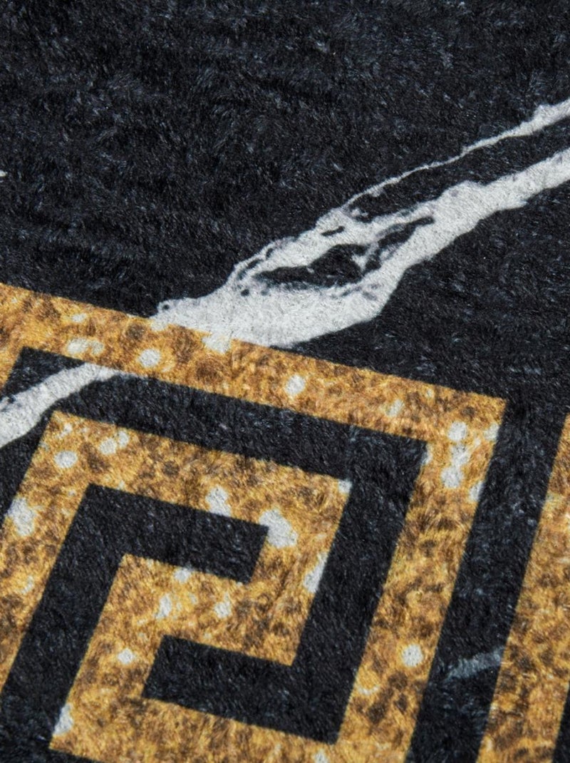 Tapis salon LYN11 ELEGA facile d'entretien Noir - Kiabi