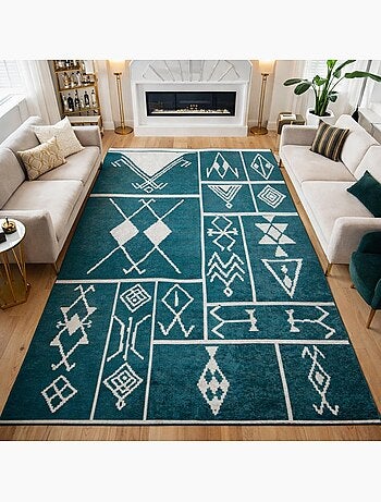 Tapis salon LYN11 ETNIK facile d'entretien