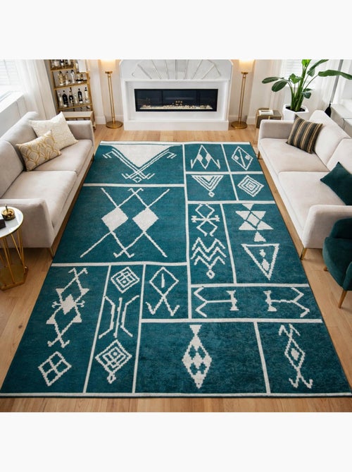 Tapis salon LYN11 ETNIK facile d'entretien - Kiabi