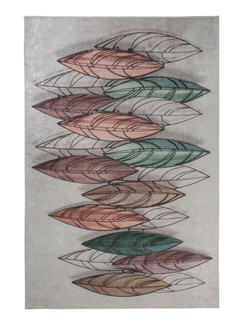 Tapis salon LYN11 FEUYE facile d'entretien Beige - Kiabi