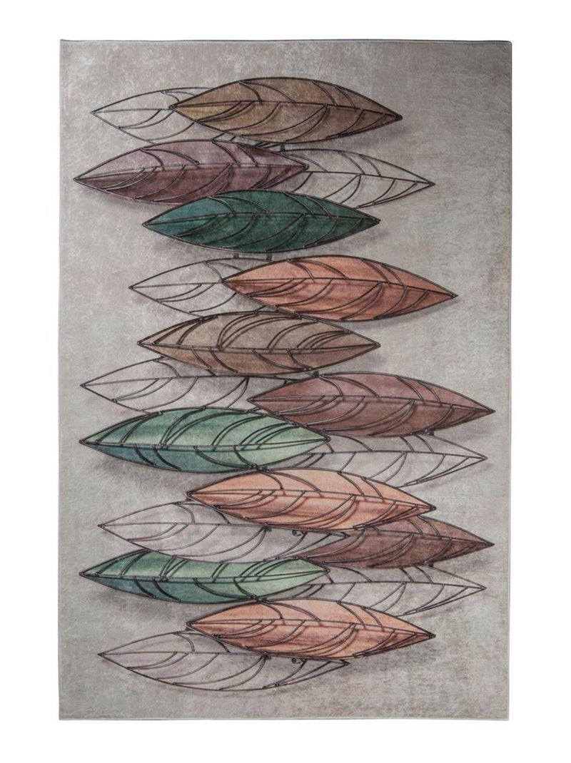 Tapis salon LYN11 FEUYE facile d'entretien Beige - Kiabi