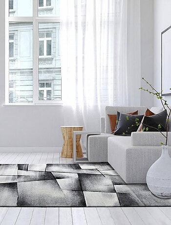 Tapis salon et chambre tissé motif géométrique ULTIMA