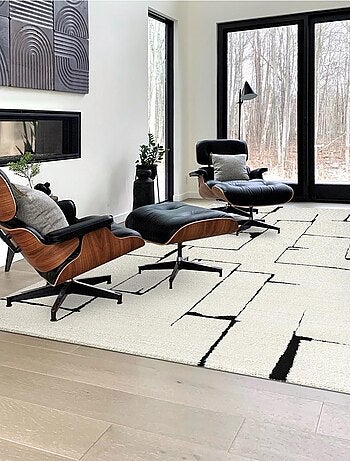 Tapis salon LYN9 BRINKI Tapis soyeux en relief