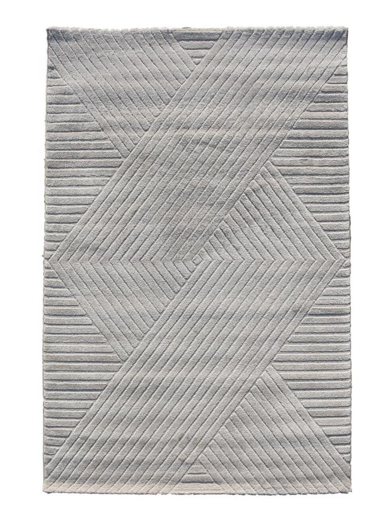 Tapis salon LYN9 CERNAN, tapis ton sur ton moderne et contemporain Beige - Kiabi