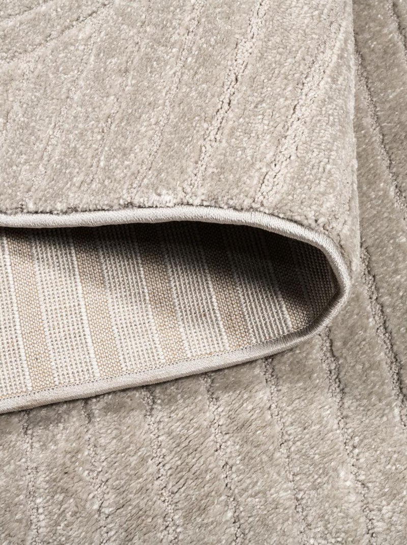 Tapis salon LYN9 CERNAN, tapis ton sur ton moderne et contemporain Beige - Kiabi