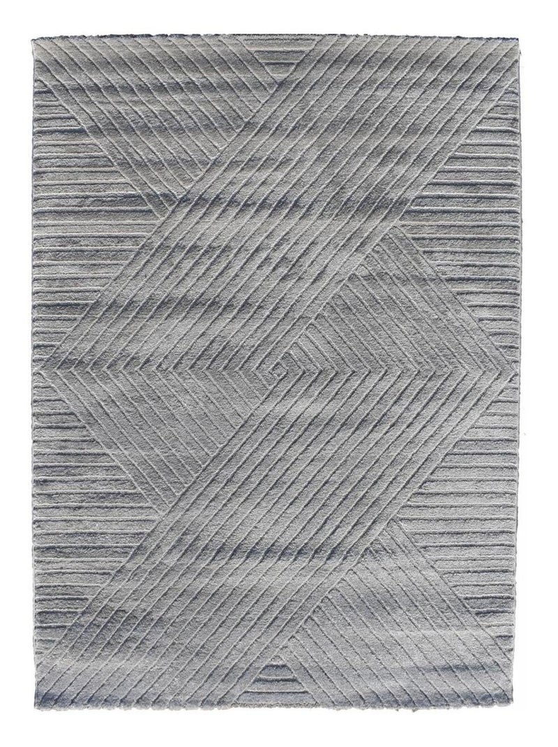 Tapis salon LYN9 CERNAN, tapis ton sur ton moderne et contemporain Gris - Kiabi
