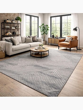 Tapis salon LYN9 CERNAN, tapis ton sur ton moderne et contemporain