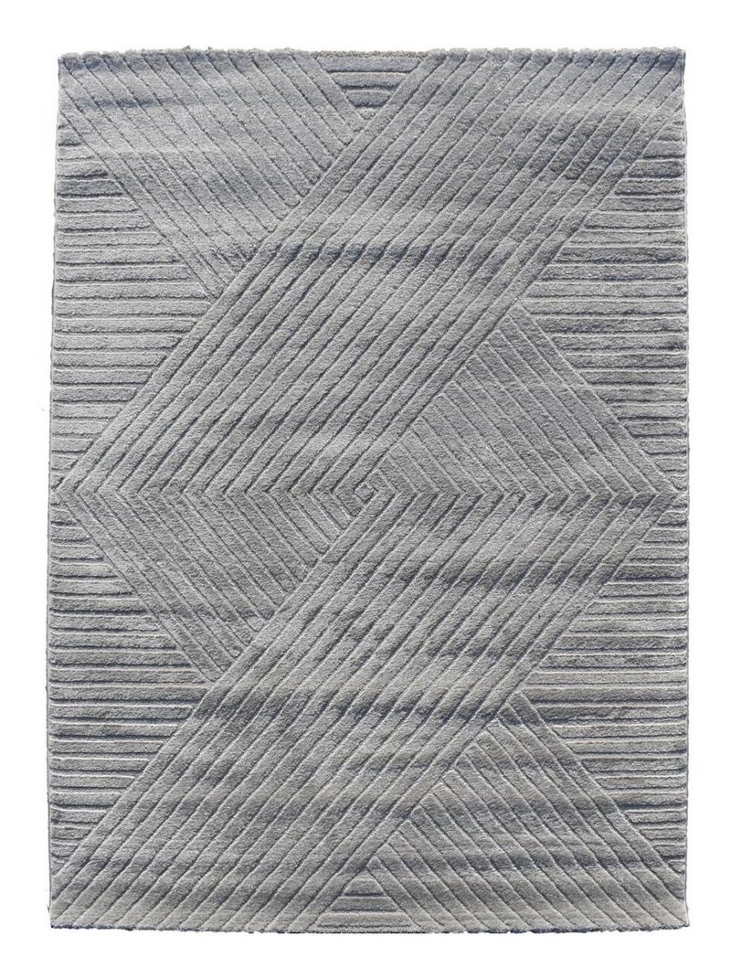 Tapis salon LYN9 D, tapis ton sur ton moderne et contemporain Gris - Kiabi