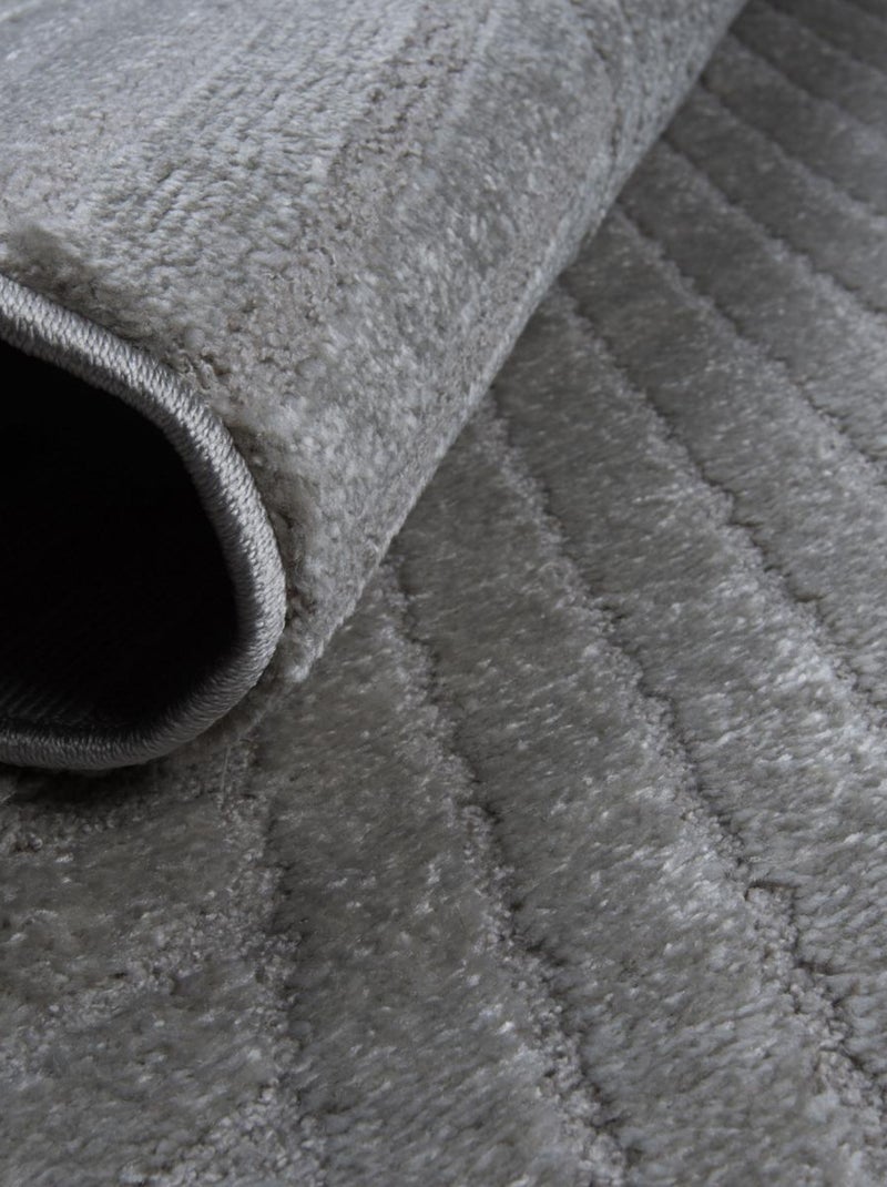 Tapis salon LYN9 D, tapis ton sur ton moderne et contemporain Gris - Kiabi