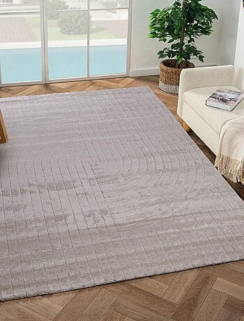 Tapis salon LYN9 E, tapis ton sur ton moderne et contemporain