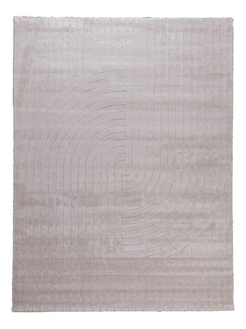 Tapis salon LYN9 E , tapis ton sur ton moderne et contemporain - Kiabi