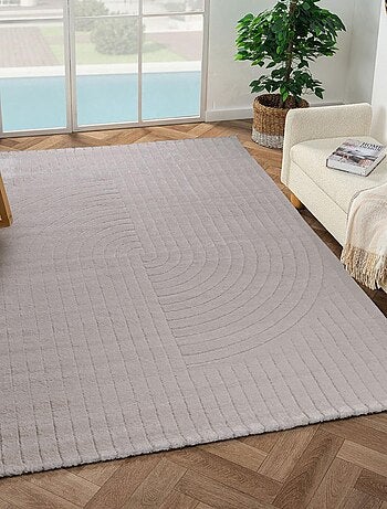 Tapis salon LYN9 E, tapis ton sur ton moderne et contemporain