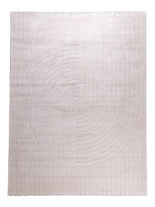 Tapis salon LYN9 E, tapis ton sur ton moderne et contemporain - Kiabi
