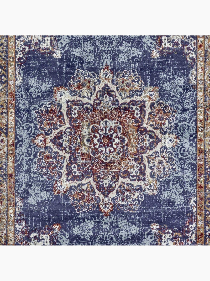 Tapis salon maderno, oriental Bleu - Kiabi