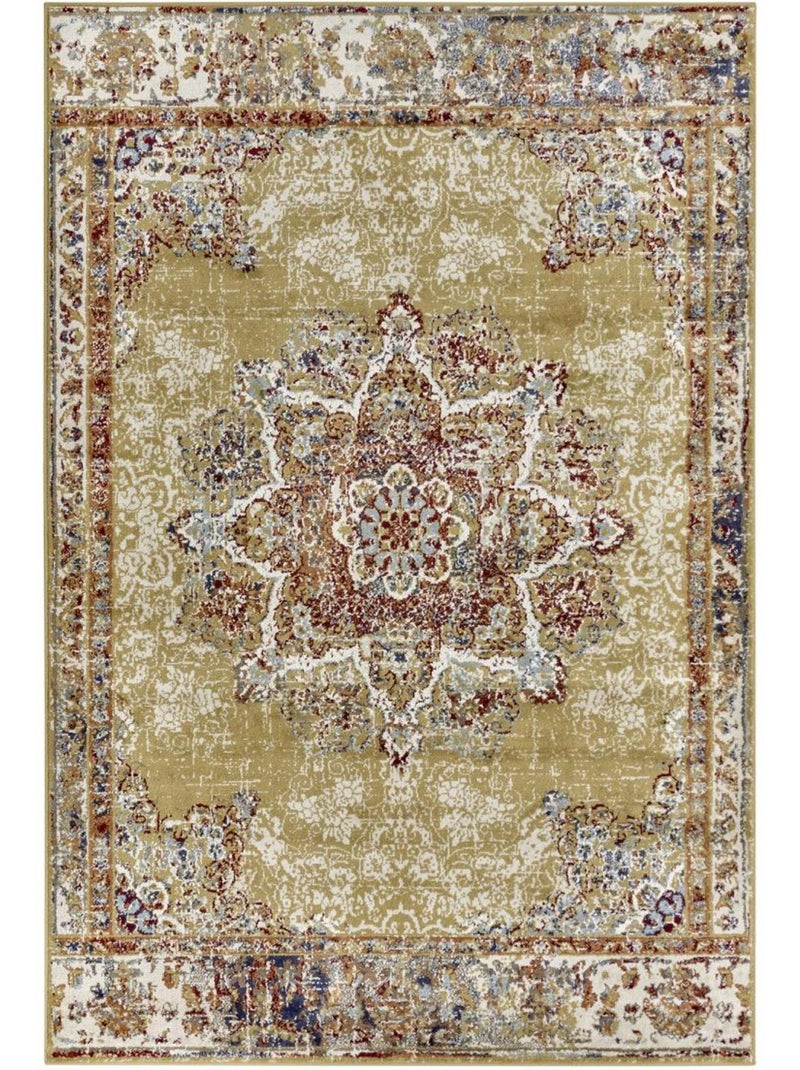 Tapis salon maderno, oriental Doré/or - Kiabi