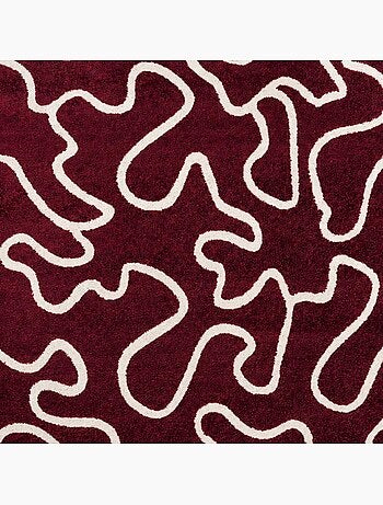 Tapis salon, motif abstrait en relief, graphique et tendance
