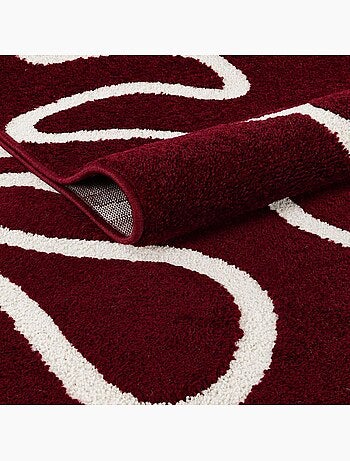 Tapis salon, motif abstrait en relief, graphique et tendance
