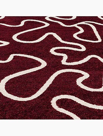Tapis salon, motif abstrait en relief, graphique et tendance