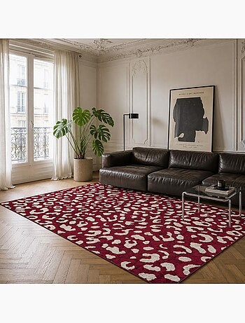 Tapis salon, motif animaux léopard graphique et tendance, lyn9 leop