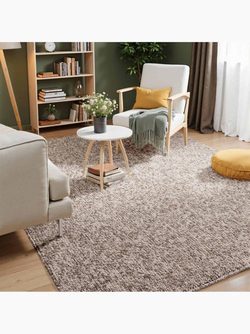 Tapis salon, motif faux uni, roccco, look chaleureux, entretien - Kiabi