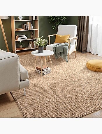 Tapis salon, motif faux uni, roccco, look chaleureux, entretien