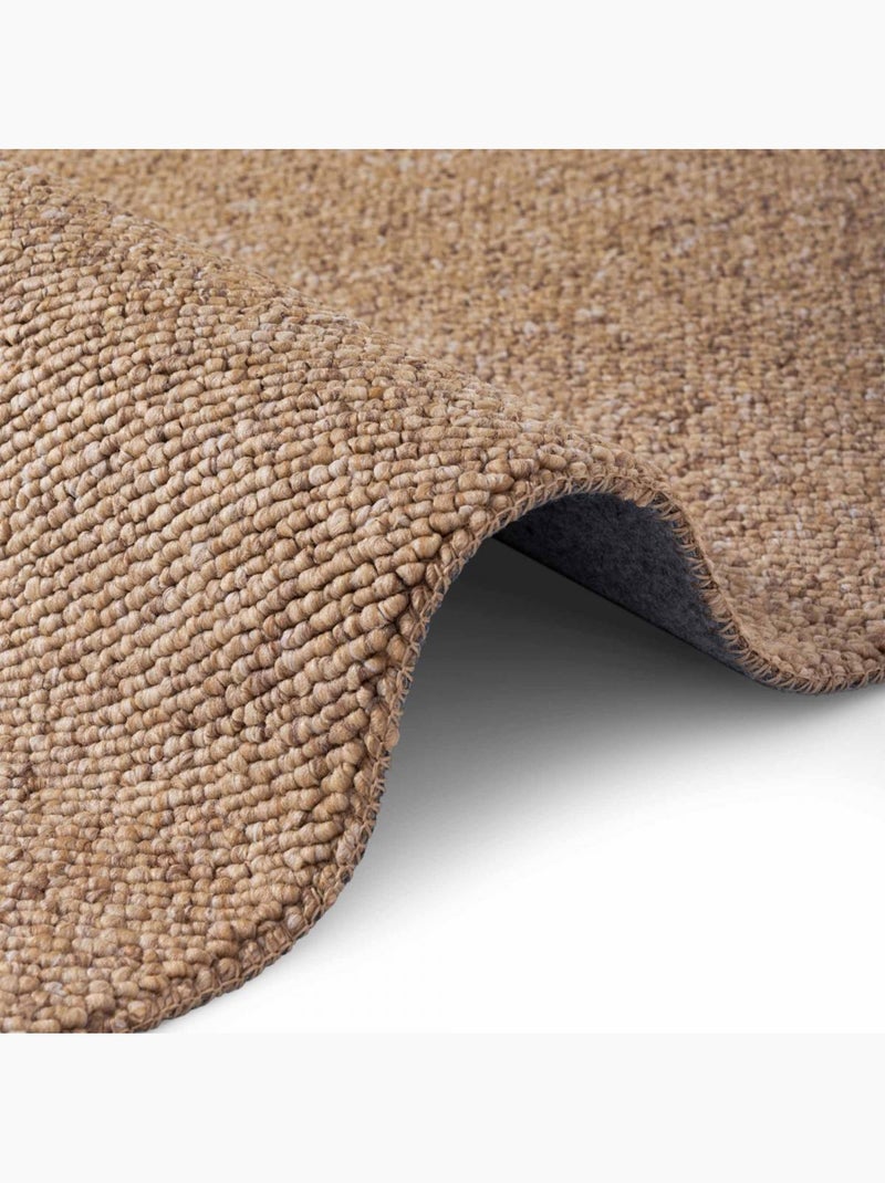 Tapis salon, motif faux uni, roccco, look chaleureux, entretien Marron - Kiabi