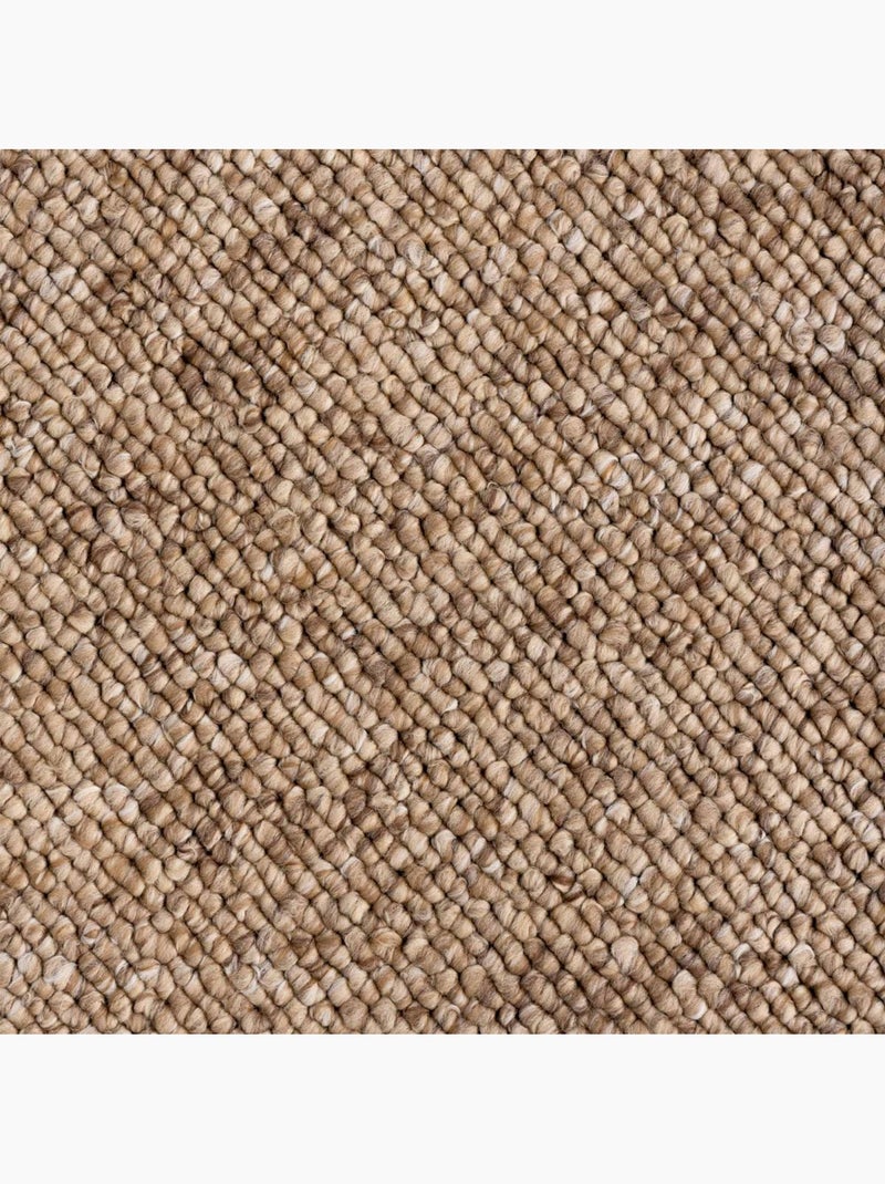 Tapis salon, motif faux uni, roccco, look chaleureux, entretien Marron - Kiabi