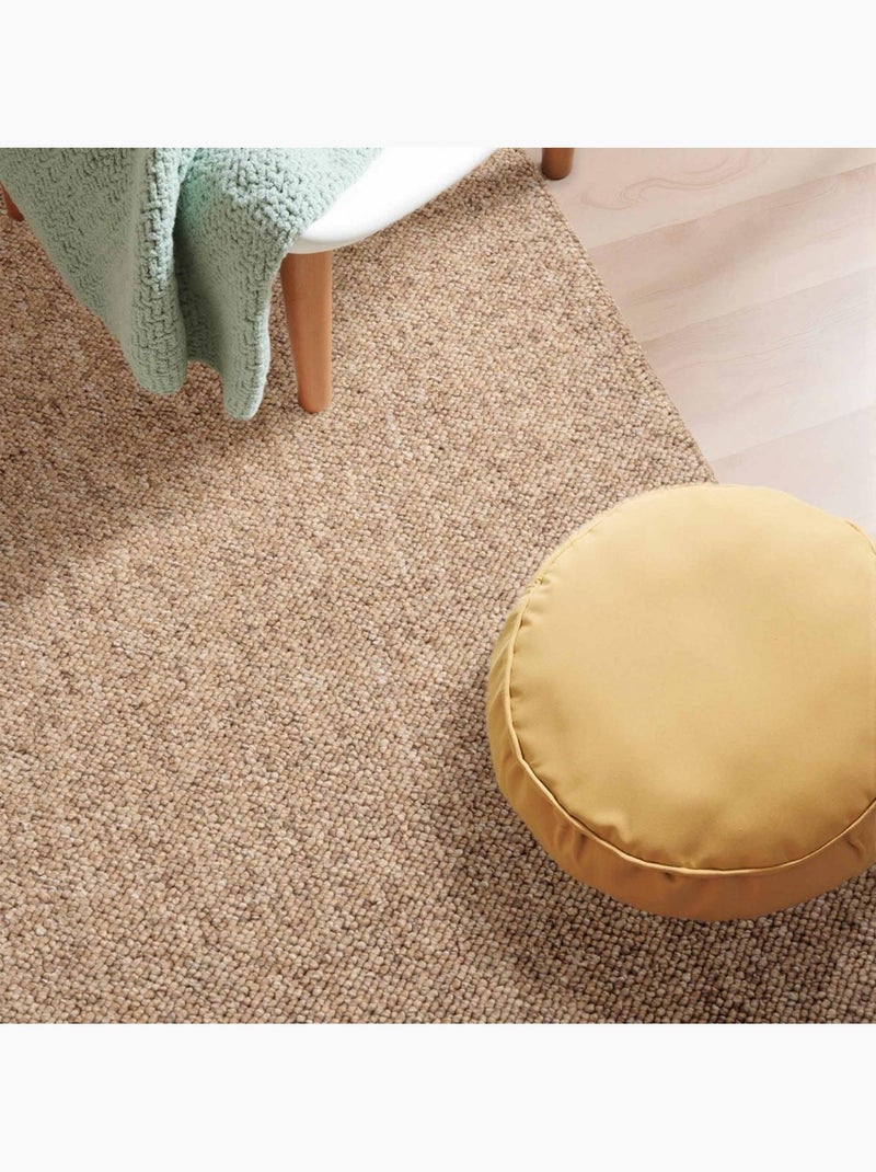 Tapis salon, motif faux uni, roccco, look chaleureux, entretien Marron - Kiabi
